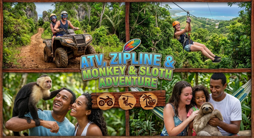 atv, zipline & monkey and sloth adventure 2