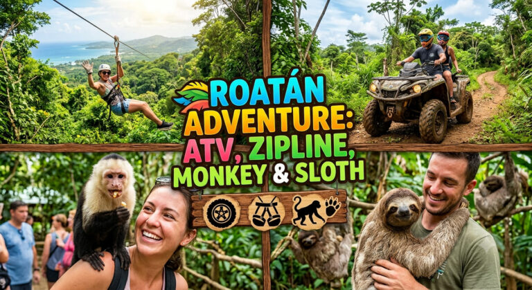 atv, zipline & monkey and sloth adventure